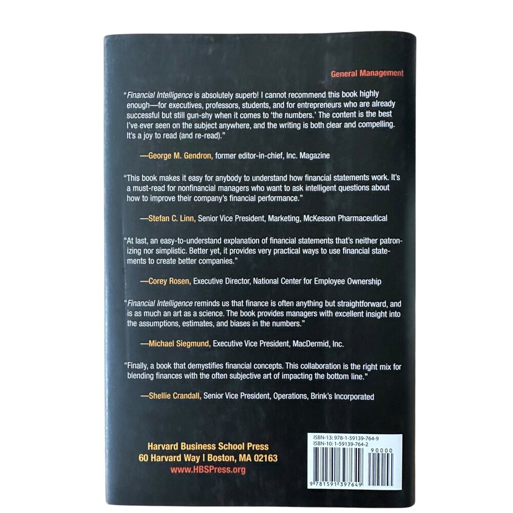 Financial Intelligence: A Manager's Guide to Knowing What the Numbers ReallyMean - Picture 2 of 2